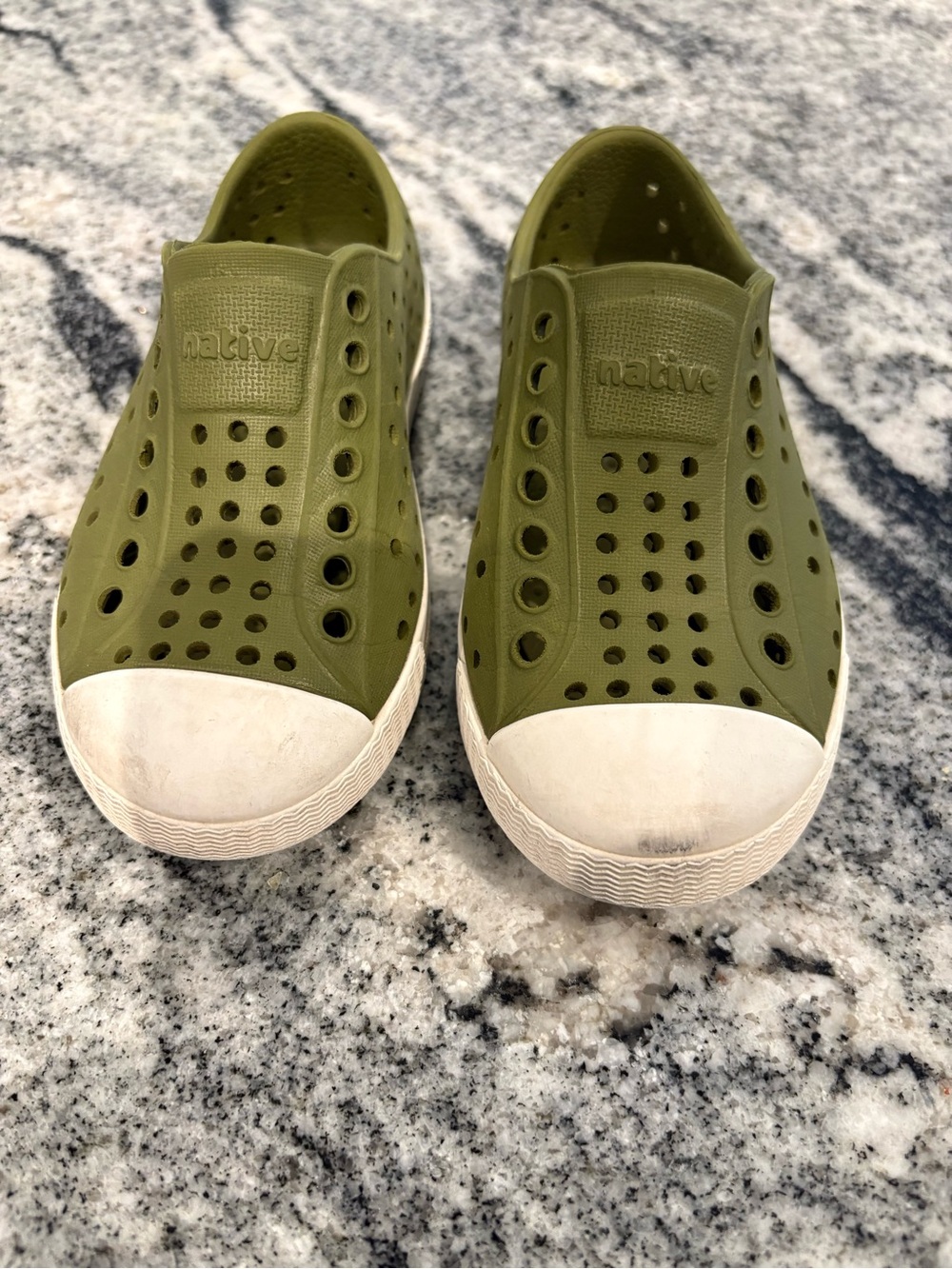 Native Kids / Toddler Olive Green Slip-On Shoes